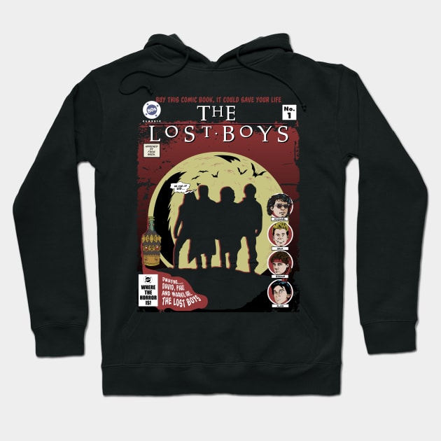 Vampires everywhere, Dwayne, David, Paul and Marko are The Lost Boys Hoodie by DaveLeonardo